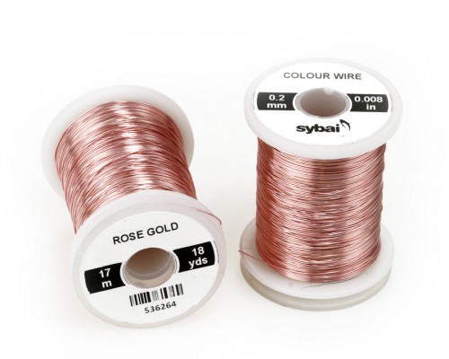 Colour Wire, 0.2 mm, Rose Gold
